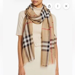 Burberry large check scarf